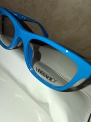 Versace 3325U 5379 Blue Square Full Rim Plastic Eyeglass Frames 47mm