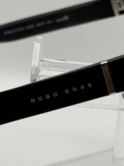 HUGO BOSS Gray Polarized Lens with Matte Black Frame Men’s Sunglasses
