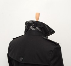 Men’s Burberry Double Breasted Black Cotton Trench Coat Jacket Size 48,US 38,S-M