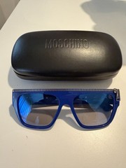 Moschino Men’s Sunglasses Blue Plastic Full Rim Browline Frame MOS165/S 0PJP XT
