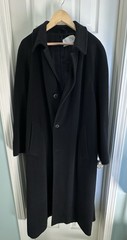 Vestimenta Black Cashmere and Wool Long Overcoat Men’s EUC