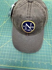 USN United States Navy 1775 Logo Waxed Canvas StrapBack Hat – by The Game – NWT!
