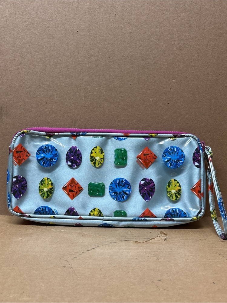 TRANSVERSION Gemstone Theme Long Bag / Clutch / Make-up VTG RARE Loop Handle