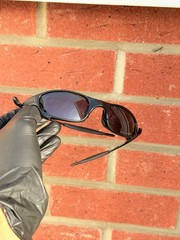 Oakley Juliet Carbon Metal Polarized Sunglasses Black Lenses/Black Frames