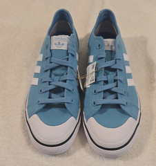 adidas Nizza Low ADV Men’s Low Top Canvas Lace-Up Sneakers Blue/White