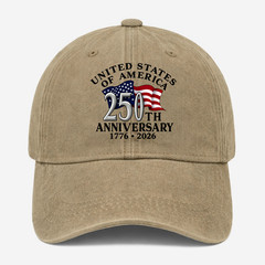 United States 250th Anniversary Hat Patriotic USA Flag Cap 1776 2026 Dad Hat