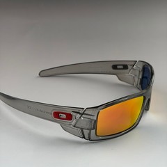 Oakley Gascan CRYSTAL BLACK/Red Ruby Iridium Polarized Sunglasses +Box