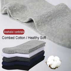 5 Pairs Diabetic Socks Loose Top Non-Binding Cotton Comfort Wide Fit Breathable