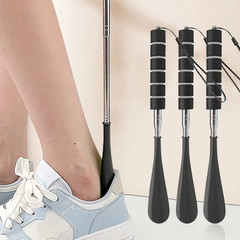 28″ Stainless Steel Long Handle Shoe Horn Metal Shoehorn Dressing Aid Heavy Duty