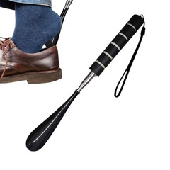 28″ Stainless Steel Long Handle Shoe Horn Metal Shoehorn Dressing Aid Heavy Duty