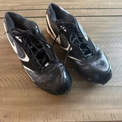 Nike Men’s Baseball Cleats Size 13 Black White Metal/Plastic Cleats