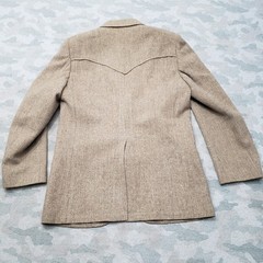Vtg Pendleton Blazer Mens 42 Tan Wool 100% Two Button Western Sport Coat 60s 50s