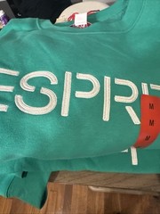 Esprit NWT Women’s Logo 80’s Crewneck Viral – Green M, XL