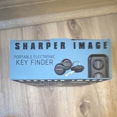 Sharper Image Wireless Key Finder w/ 2 Fobs, 45 ft Range, Black Plastic/Metal