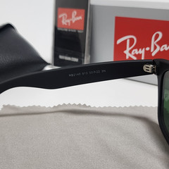 Ray-Ban RB2140 Wayfarer Sunglasses Black Frame Glass Green Lens 50-22 mm