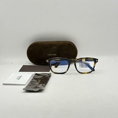 Tom Ford Unisex Square Full Rim Blue Light Blocking Glasses TF6032-B Havana