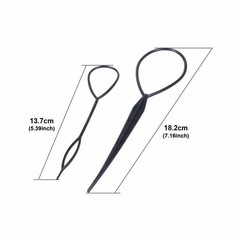 2PCS Topsy Tail Hair Braid Tool Set – Easy Ponytail Maker Loop Styling Tool