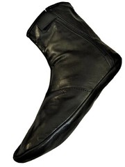 Men’s Women’s Unisex Real Halal Sheep Leather Black Socks Khuf With FleeceLining
