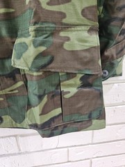 Vtg Vietnam Era ERDL Jungle Jacket Fatigue Poplin Med-Reg/ Mint-New Old Stock
