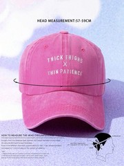 Unisex Embroidered Baseball Cap Funny Letter Dad Hat Washed Adjustable Cap
