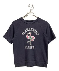 45R Women’s Navy Gauze Fleece Flaming Flocky Raglan Sweatshirt, M