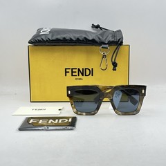 Fendi Womens Oversize Square Full Rim Sunglasses FE40401I Gray Multi