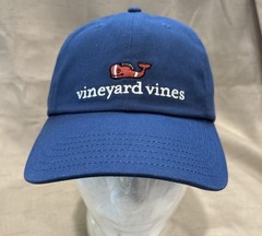 Vineyard Vines Baseball Hat Mens One Size Blue Football Whale Logo 5A004416-982
