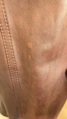 Men’s Safari-Style Brown Leather Jacket, Size ITA 48/US 38/M, Made in Italy