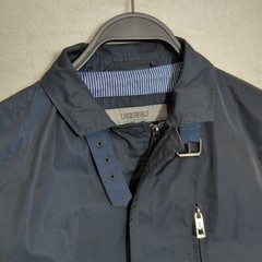 Karl LAGERFELD Elegant Jacket Men’s Navy Blue Sz.S/M US38 EU48 Shiny Nylon Rain