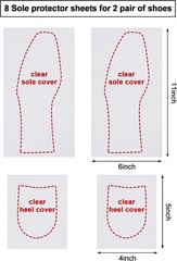 SATINIOR 8 Pcs Clear Sole Protector for High Heel Shoes Anti Slip