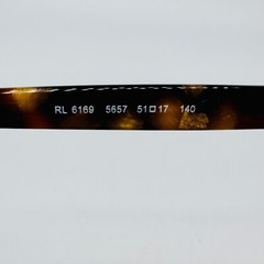 RALPH LAUREN RL 6169 5657 WOMAN EYEGLASSES 51-17-140 mm HAVANA GOLD ORIGINAL
