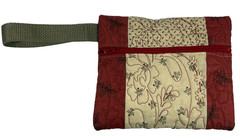 Handmade Quilted Clutch Bag 8 in. by 6 in. with 5 1/2 in. Loop Handle