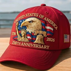 United States 250th Anniversary Baseball Cap – 3D Embroidered Hat