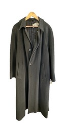 Vestimenta Black Cashmere and Wool Long Overcoat Men’s EUC