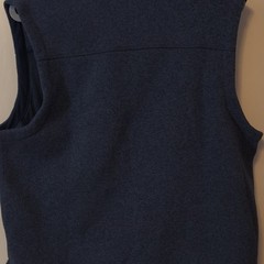 The North Face Men’s Blue Full Zip Fleece Vest L Stand-Up Collar Lined