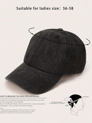 Distressed Baseball Cap Ponytail Unstructured Dad Hat Washed Y2K Anti-UV