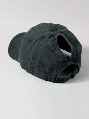Distressed Baseball Cap Ponytail Unstructured Dad Hat Washed Y2K Anti-UV
