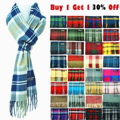 Winter Womens Mens 100% Cashmere Plaid Solid Scarves Wool Scarf Scotland Made