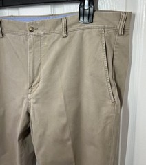 Ralph Lauren Khaki The Polo Chino Stretch Straight Pleated 36/32