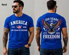 America 250th Anniversary 2 Sides Shirt Bald Eagle Patriotic USA 1776-2026 Tee