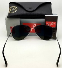 RAY-BAN Aviator Sunglasses RB 3025 002/58 58-14 Black Frames w/ Polarized Lenses