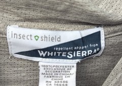 Insect Shield White Sierra Hood Pullover Gray Bug Free Base Camp Shirt