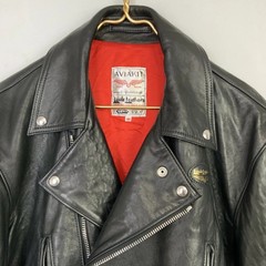 Lewis Leathers Aviakit Lightning 402 Black Leather Moto Jacket Mens 44 2XL