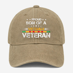 Vietnam Veteran Son Hat Proud Military Family Gift Adjustable Dad Baseball Cap