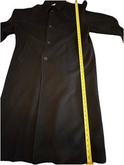 Vestimenta Black Cashmere and Wool Long Overcoat Men’s EUC