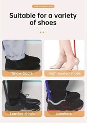 Extra Long Flexible Plastic Shoe Horn No Bend Shoe Spoon Dressing Aid 1PC