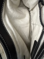 Michael Kors Black Medium Satchel Top Handle, Silver Hardware, COA