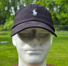 Polo Ralph Lauren Men’s One Size Cotton Chino Adjustable Ball Cap Black White