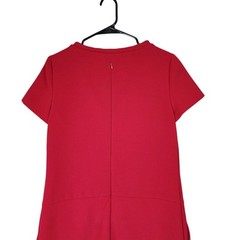Maison 123 Paris Shift Dress sz M US 38 F Cranberry Red Stretch Pockets Career