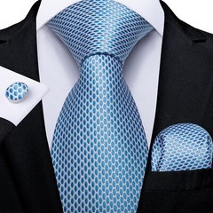 Mens Tie New Lot Jacquard Paisley Solid Striped Necktie Hanky Cufflinks Set